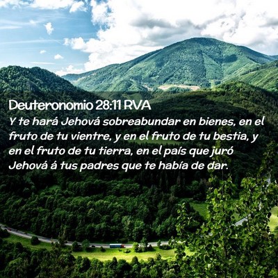 Picture 02 - Deuteronomio 28:11 RVA - Y te hará Jehová sobreabundar en bienes, en el - Bible Verse Picture