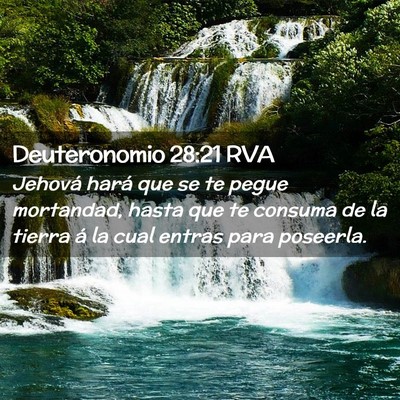 Picture 02 - Deuteronomio 28:21 RVA - Jehová hará que se te pegue mortandad, hasta - Bible Verse Picture