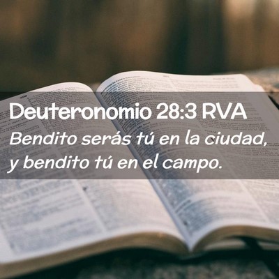 Picture 02 - Deuteronomio 28:3 RVA - Bendito serás tú en la ciudad, y bendito tú en - Bible Verse Picture