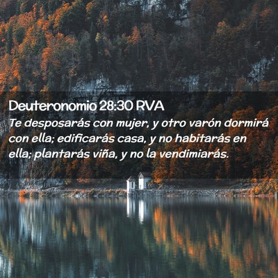 Picture 02 - Deuteronomio 28:30 RVA - Te desposarás con mujer, y otro varón dormirá - Bible Verse Picture