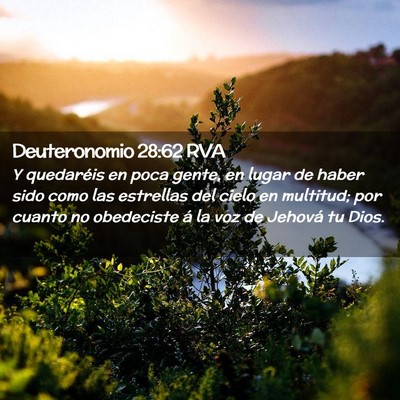 Picture 02 - Deuteronomio 28:62 RVA - Y quedaréis en poca gente, en lugar de haber - Bible Verse Picture