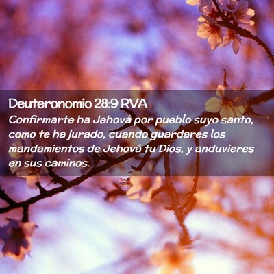 Picture 02 - Deuteronomio 28:9 RVA - Confirmarte ha Jehová por pueblo suyo santo, - Bible Verse Picture