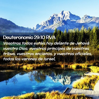 Picture 02 - Deuteronomio 29:10 RVA - Vosotros todos estáis hoy delante de Jehová - Bible Verse Picture