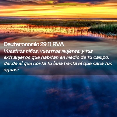 Picture 02 - Deuteronomio 29:11 RVA - Vuestros niños, vuestras mujeres, y tus - Bible Verse Picture
