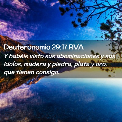 Picture 02 - Deuteronomio 29:17 RVA - Y habéis visto sus abominaciones y sus ídolos, - Bible Verse Picture