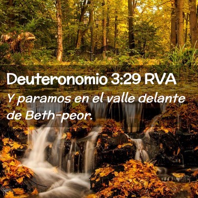 Picture 02 - Deuteronomio 3:29 RVA - Y paramos en el valle delante de - Bible Verse Picture