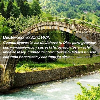 Picture 02 - Deuteronomio 30:10 RVA - Cuando oyeres la voz de Jehová tu Dios, para - Bible Verse Picture