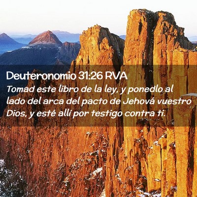 Picture 02 - Deuteronomio 31:26 RVA - Tomad este libro de la ley, y ponedlo al lado del - Bible Verse Picture