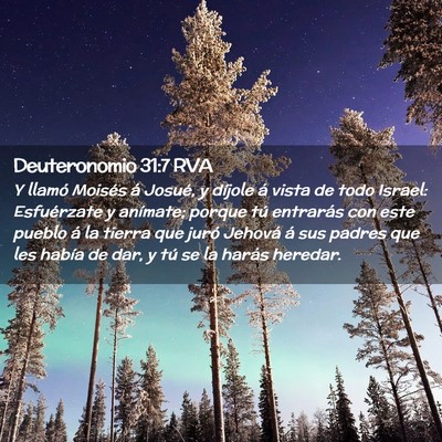 Picture 02 - Deuteronomio 31:7 RVA - Y llamó Moisés á Josué, y díjole á vista de - Bible Verse Picture