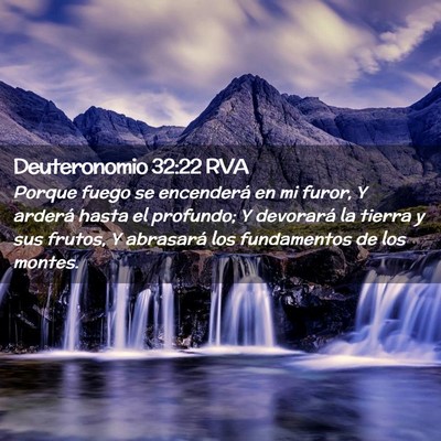 Picture 02 - Deuteronomio 32:22 RVA - Porque fuego se encenderá en mi furor, Y arderá - Bible Verse Picture