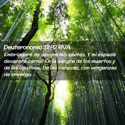 Picture 02 - Deuteronomio 32:42 RVA - Embriagaré de sangre mis saetas, Y mi espada - Bible Verse Picture