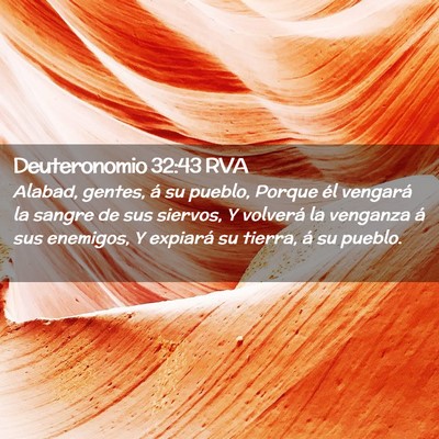 Picture 02 - Deuteronomio 32:43 RVA - Alabad, gentes, á su pueblo, Porque él vengará - Bible Verse Picture