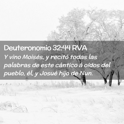Picture 02 - Deuteronomio 32:44 RVA - Y vino Moisés, y recitó todas las palabras de - Bible Verse Picture