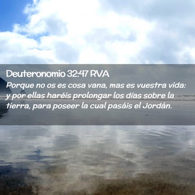 Picture 02 - Deuteronomio 32:47 RVA - Porque no os es cosa vana, mas es vuestra vida: y - Bible Verse Picture