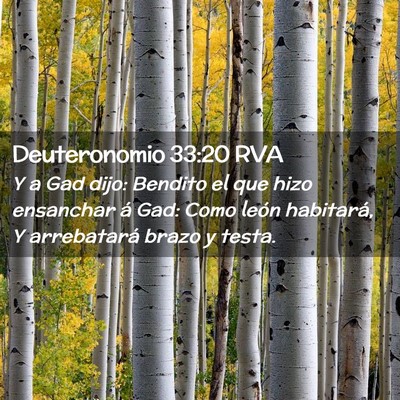Picture 02 - Deuteronomio 33:20 RVA - Y a Gad dijo: Bendito el que hizo ensanchar á - Bible Verse Picture