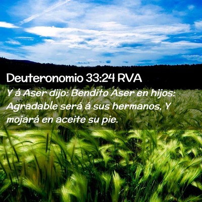 Picture 02 - Deuteronomio 33:24 RVA - Y á Aser dijo: Bendito Aser en hijos: Agradable - Bible Verse Picture