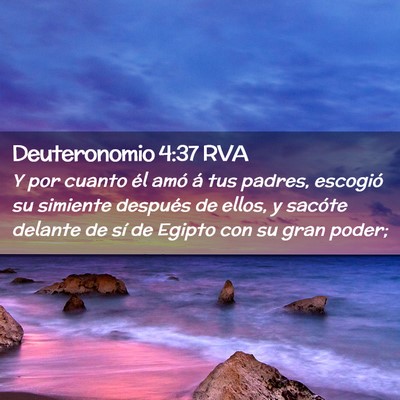 Picture 02 - Deuteronomio 4:37 RVA - Y por cuanto él amó á tus padres, escogió su - Bible Verse Picture