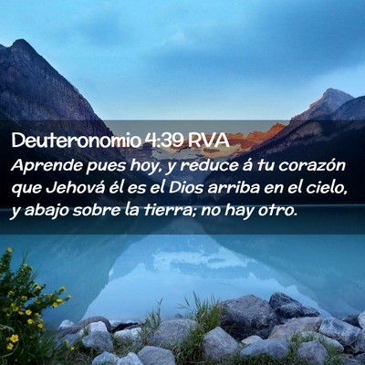 Picture 02 - Deuteronomio 4:39 RVA - Aprende pues hoy, y reduce á tu corazón que - Bible Verse Picture