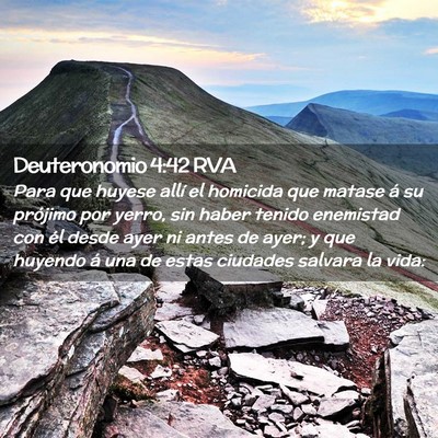Picture 02 - Deuteronomio 4:42 RVA - Para que huyese allí el homicida que matase á - Bible Verse Picture