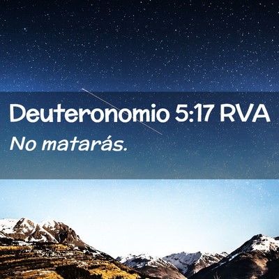 Picture 02 - Deuteronomio 5:17 RVA - No - Bible Verse Picture
