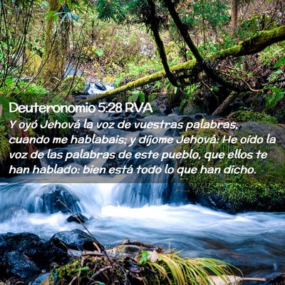 Picture 02 - Deuteronomio 5:28 RVA - Y oyó Jehová la voz de vuestras palabras, - Bible Verse Picture