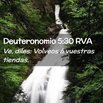 Picture 02 - Deuteronomio 5:30 RVA - Ve, diles: Volveos á vuestras - Bible Verse Picture