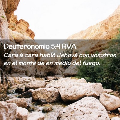 Picture 02 - Deuteronomio 5:4 RVA - Cara á cara habló Jehová con vosotros en el - Bible Verse Picture