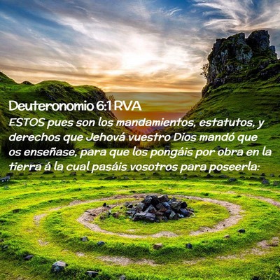Picture 02 - Deuteronomio 6:1 RVA - ESTOS pues son los mandamientos, estatutos, y - Bible Verse Picture