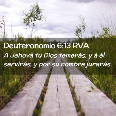 Picture 02 - Deuteronomio 6:13 RVA - A Jehová tu Dios temerás, y á él servirás, y - Bible Verse Picture