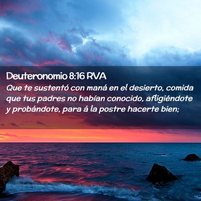 Picture 02 - Deuteronomio 8:16 RVA - Que te sustentó con maná en el desierto, comida - Bible Verse Picture