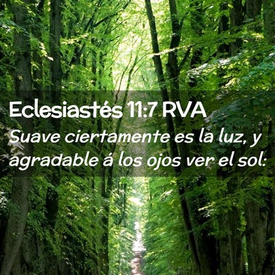 Picture 02 - Eclesiastés 11:7 RVA - Suave ciertamente es la luz, y agradable á los - Bible Verse Picture