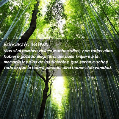Picture 02 - Eclesiastés 11:8 RVA - Mas si el hombre viviere muchos años, y en todos - Bible Verse Picture