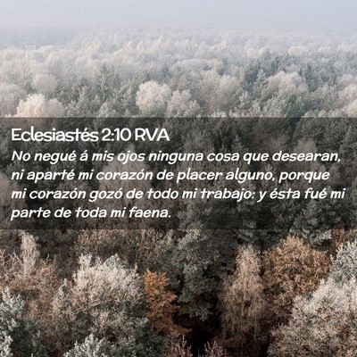 Picture 02 - Eclesiastés 2:10 RVA - No negué á mis ojos ninguna cosa que desearan, - Bible Verse Picture