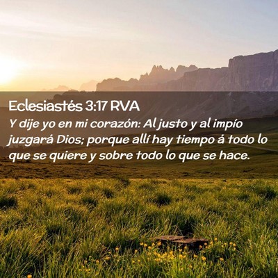 Picture 02 - Eclesiastés 3:17 RVA - Y dije yo en mi corazón: Al justo y al impío - Bible Verse Picture