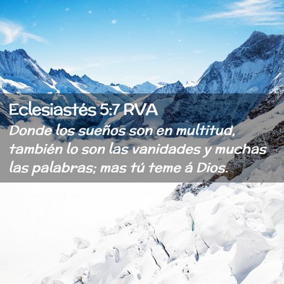 Picture 02 - Eclesiastés 5:7 RVA - Donde los sueños son en multitud, también lo - Bible Verse Picture