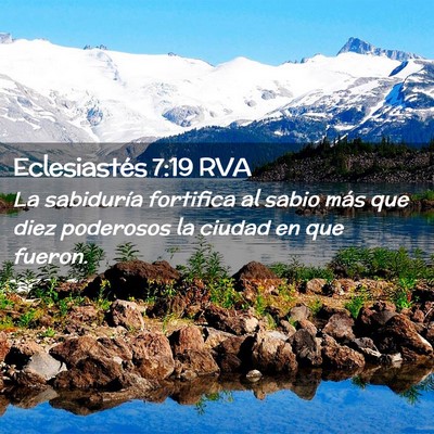 Picture 02 - Eclesiastés 7:19 RVA - La sabiduría fortifica al sabio más que diez - Bible Verse Picture