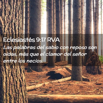 Picture 02 - Eclesiastés 9:17 RVA - Las palabras del sabio con reposo son oídas, - Bible Verse Picture