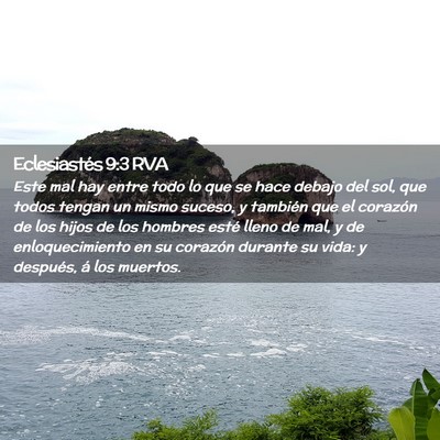 Picture 02 - Eclesiastés 9:3 RVA - Este mal hay entre todo lo que se hace debajo del - Bible Verse Picture