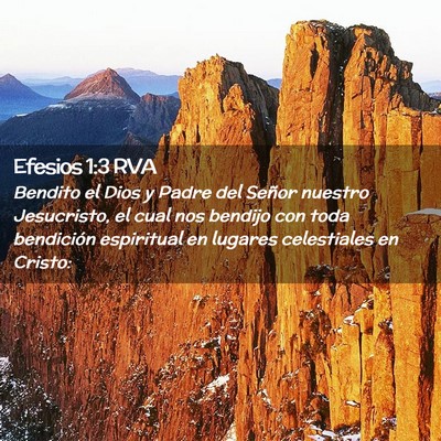 Picture 02 - Efesios 1:3 RVA - Bendito el Dios y Padre del Señor nuestro - Bible Verse Picture
