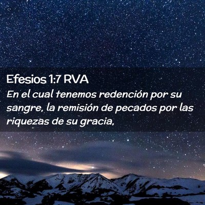 Picture 02 - Efesios 1:7 RVA - En el cual tenemos redención por su sangre, la - Bible Verse Picture
