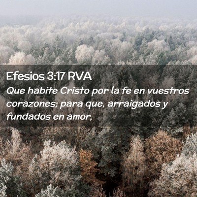 Picture 02 - Efesios 3:17 RVA - Que habite Cristo por la fe en vuestros - Bible Verse Picture