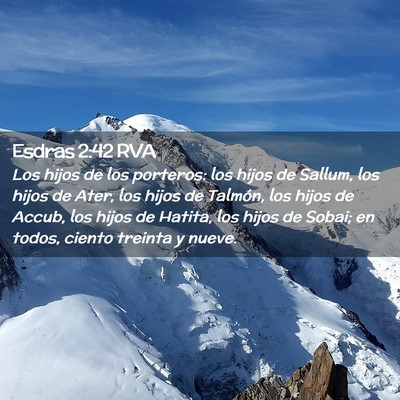 Picture 02 - Esdras 2:42 RVA - Los hijos de los porteros: los hijos de Sallum, - Bible Verse Picture