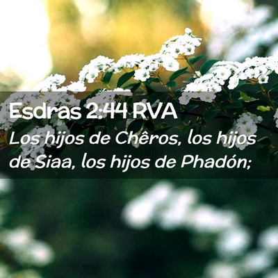 Picture 02 - Esdras 2:44 RVA - Los hijos de Chêros, los hijos de Siaa, los - Bible Verse Picture