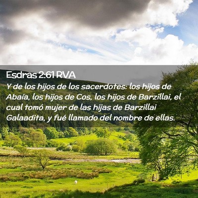 Picture 02 - Esdras 2:61 RVA - Y de los hijos de los sacerdotes: los hijos de - Bible Verse Picture