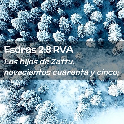 Picture 02 - Esdras 2:8 RVA - Los hijos de Zattu, novecientos cuarenta y - Bible Verse Picture