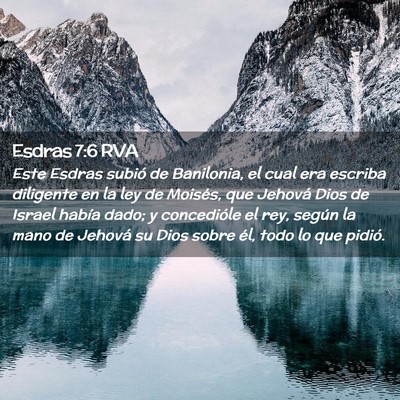 Picture 02 - Esdras 7:6 RVA - Este Esdras subió de Banilonia, el cual era - Bible Verse Picture