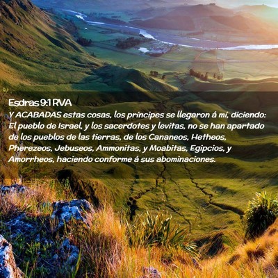 Picture 02 - Esdras 9:1 RVA - Y ACABADAS estas cosas, los príncipes se - Bible Verse Picture