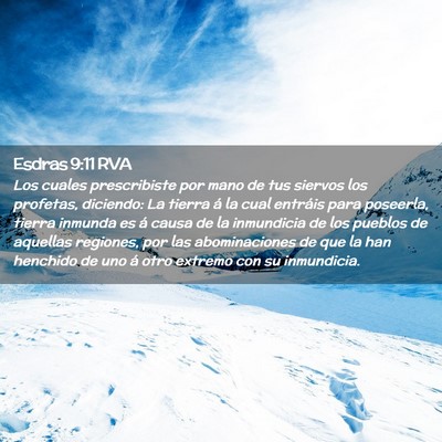 Picture 02 - Esdras 9:11 RVA - Los cuales prescribiste por mano de tus siervos - Bible Verse Picture