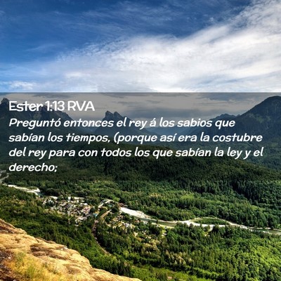 Picture 02 - Ester 1:13 RVA - Preguntó entonces el rey á los sabios que - Bible Verse Picture