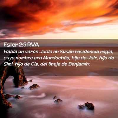 Picture 02 - Ester 2:5 RVA - Había un varón Judío en Susán residencia - Bible Verse Picture